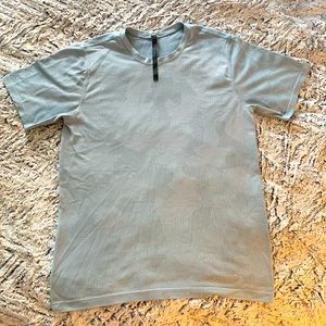 Lululemon Drysense Training Short Sleeve Shirt Marble Camo Blue Tee Top Men’s L